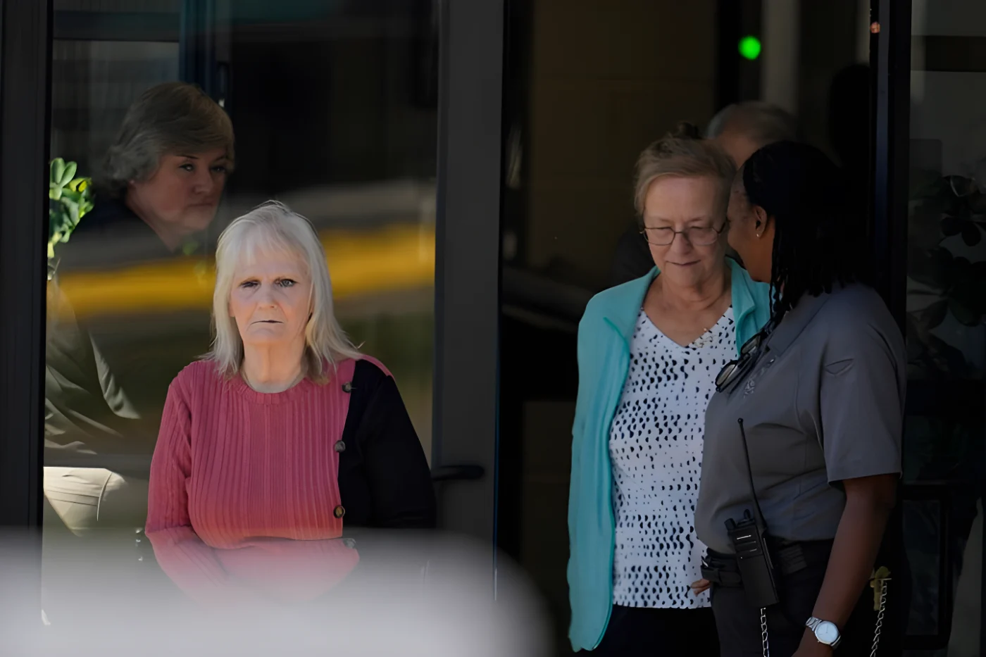 May Martinez, left, mother of murder victim Colleen Slemmer, walks out of Riverbend Maximum Security Institution during a stay of the planned execution of Christa Pike, Wednesday, Sept. 30, 2026, in Nashville, Tenn. (AP Photo/George Walker IV)